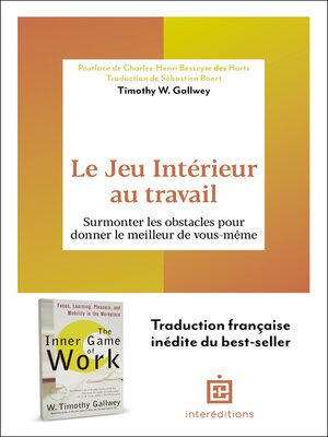 cover image of Le Jeu Intérieur au travail